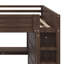 Lit mezzanine avec garde-robe intégrée, bureau et tête de lit avec rangement, solution complète pour économiser de l'espace-598426272