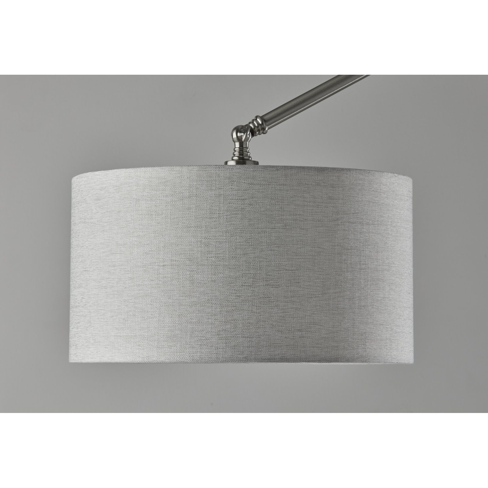 77'' Dimmable Swing Arm Floor Lamp, Gray
