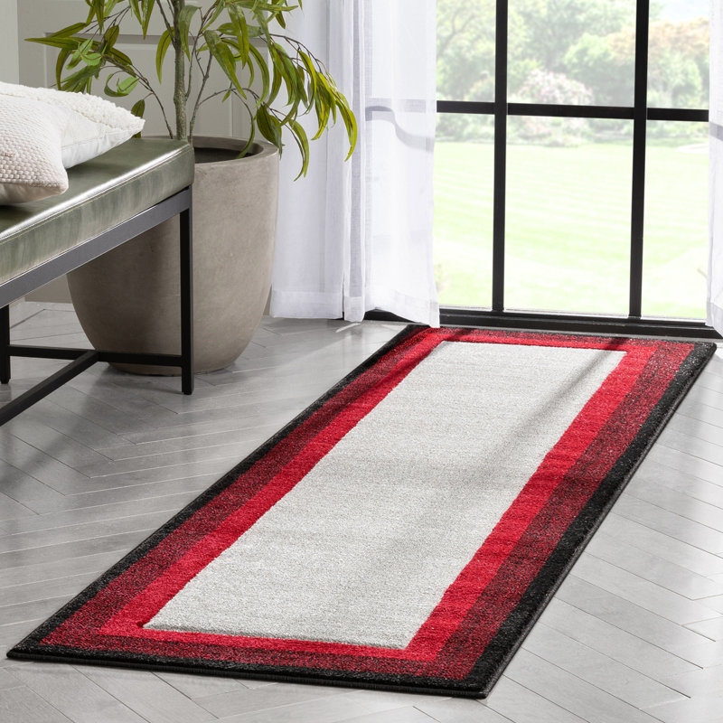 Astrid Geometric Synthetic Area Rug, Runner 67 x 220 cm