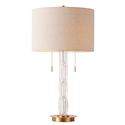 Lampe de table en verre 28 pouces Loop
