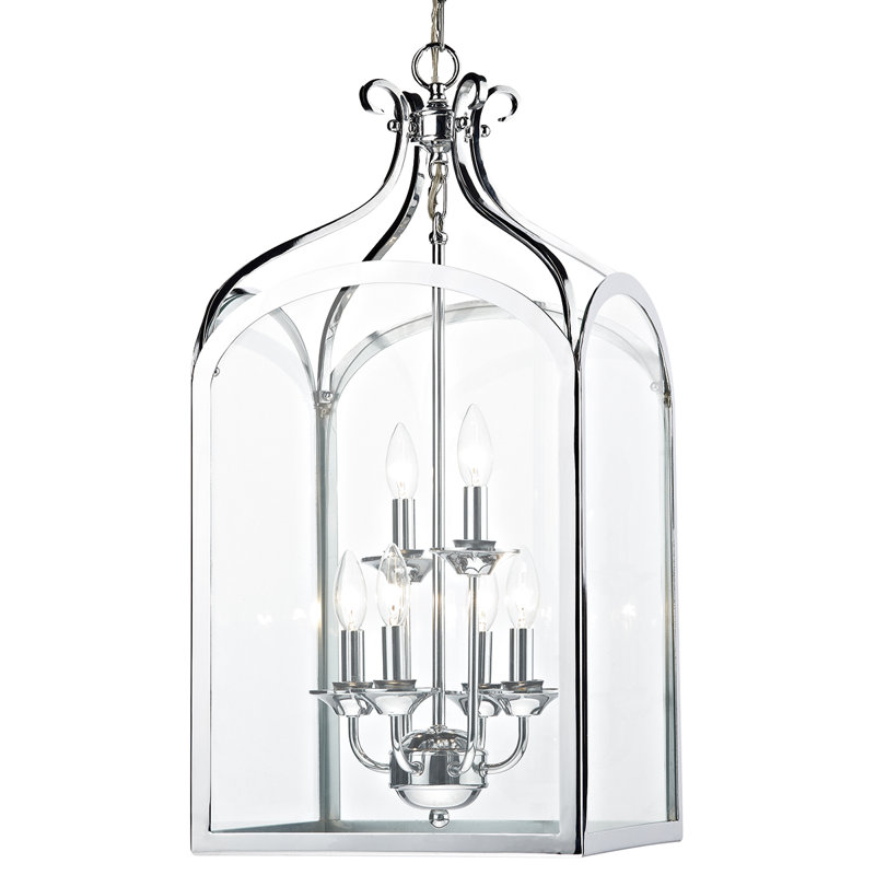 Parksley 6 - Light Polished Chrome Lantern Pendant