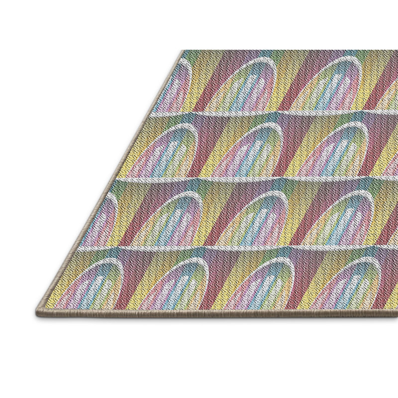 Tapis décoratif rose, Rectangle 2 pi x 5 pi