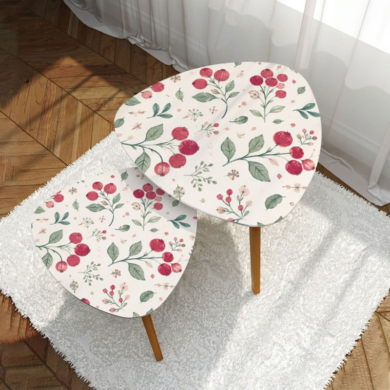 Ensemble de 2 tables basses gigognes Triangle