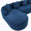 Canapé modulaire en L Boneless avec méridienne incurvée modulaire en chenille pour le salon