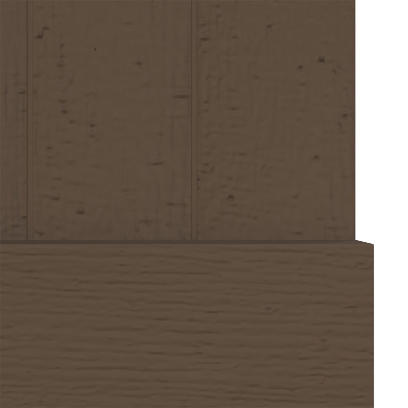 Builders Edge, paire de volets standard à quatre planches jointes avec arche, planche-n-lattes, 85 po, Rôti français