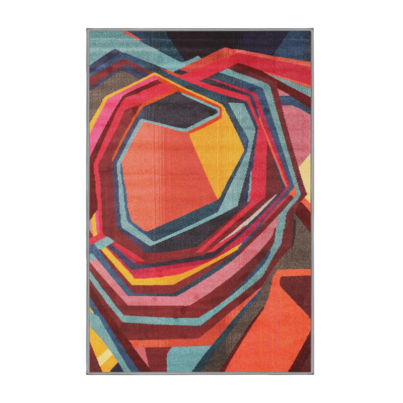 Abstract Indoor Rug, Rectangle 5' x 7'