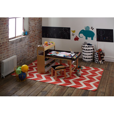 Tapis rouge en laine tissé à la main et à plat