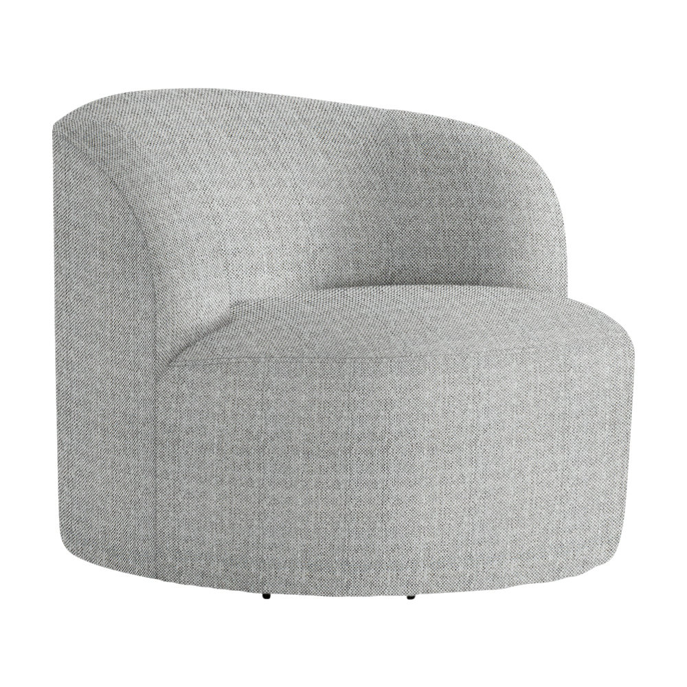 Mulia Swivel Patio Chair with Cushions, Light Grey/Dark Grey Linen 6032-110