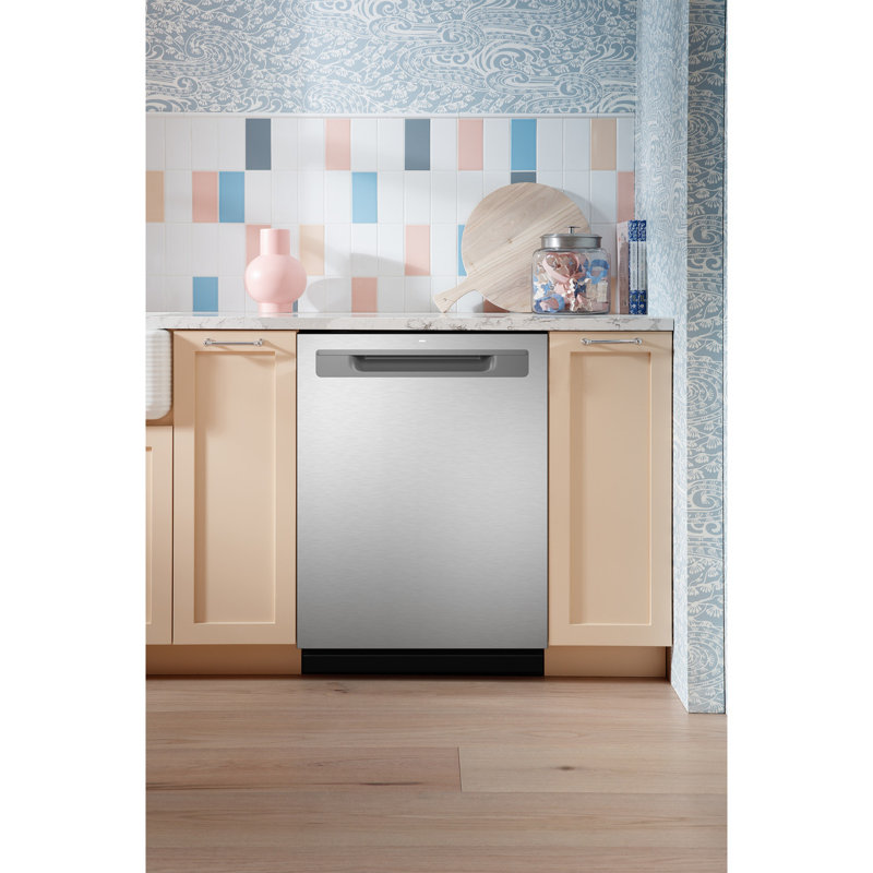 GE Appliances 24" 45 Decibel ENERGY STAR Certified Built-in Top Control Dishwasher with Adjustable Rack and Tall Tub