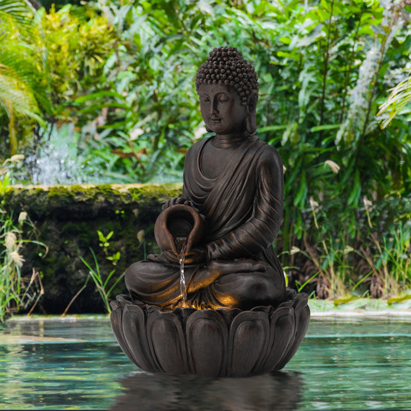 Peirce Outdoor Sculptural Fountain with Lights