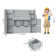 Kirklyn 48'' W 6 Cube Bookcase With 2 Removable Drawers