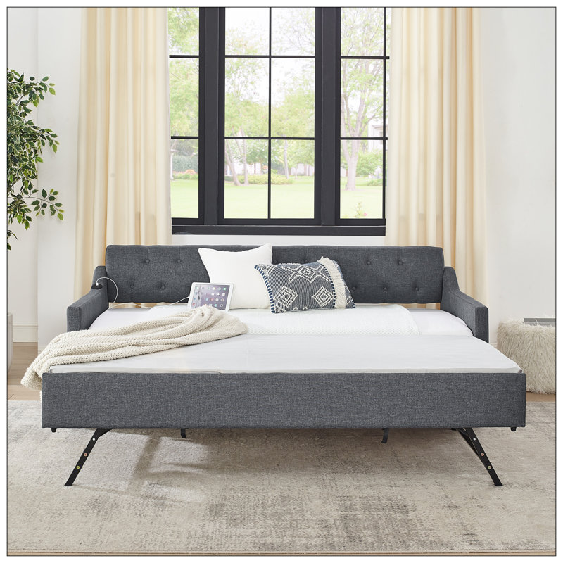 Lit pour chambre à coucher, Gris foncé