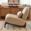 Chaise d'appoint avec pieds en bois massif-1584845506