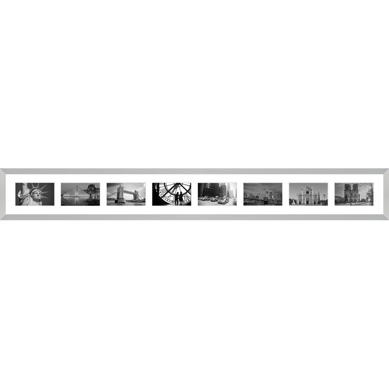 Kylena Wood Picture Frame with Mat, Silver