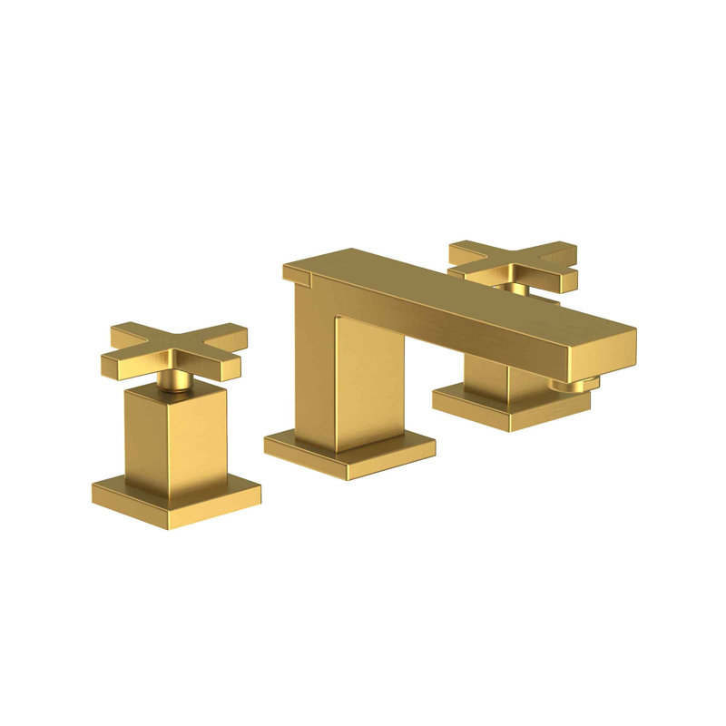 Skylar Widespread Bathroom Faucet with Drain Assembly, Satin Brass