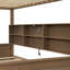 Lit double superposé au-dessus de grand lit double avec armoires de rangement et ports USB-567726069-567726068