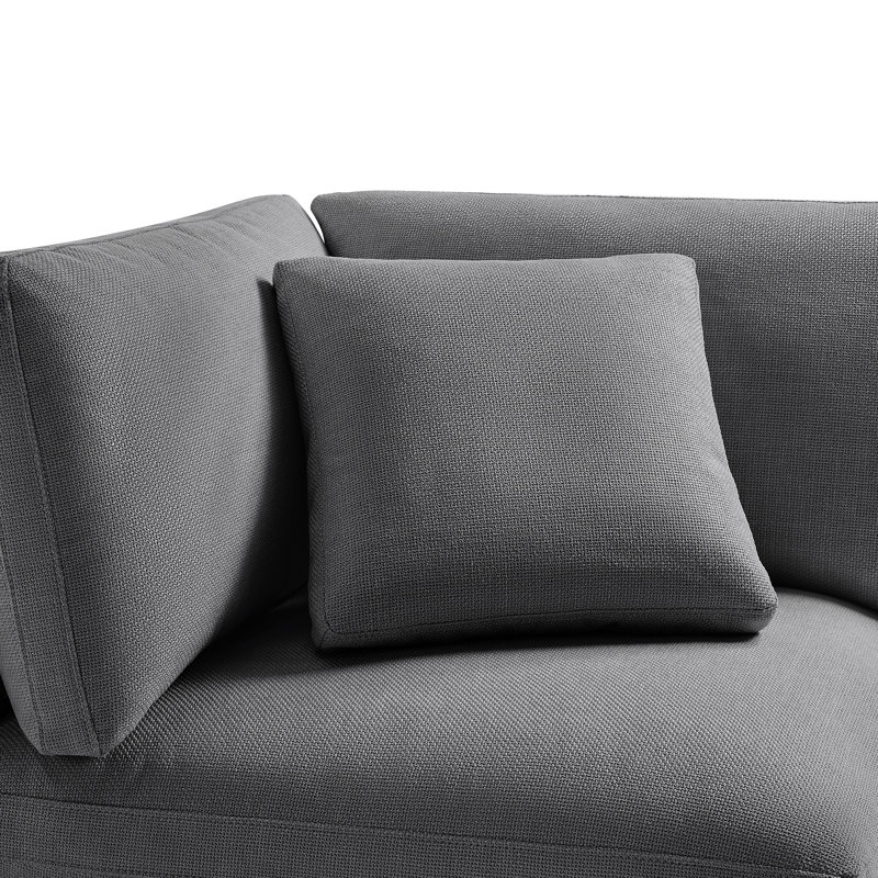 Canapé modulaire 2 pièces Cassandra, Gris anthracite