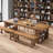 Burlywood Rectangular Solid Wood Executive Desk-522340429