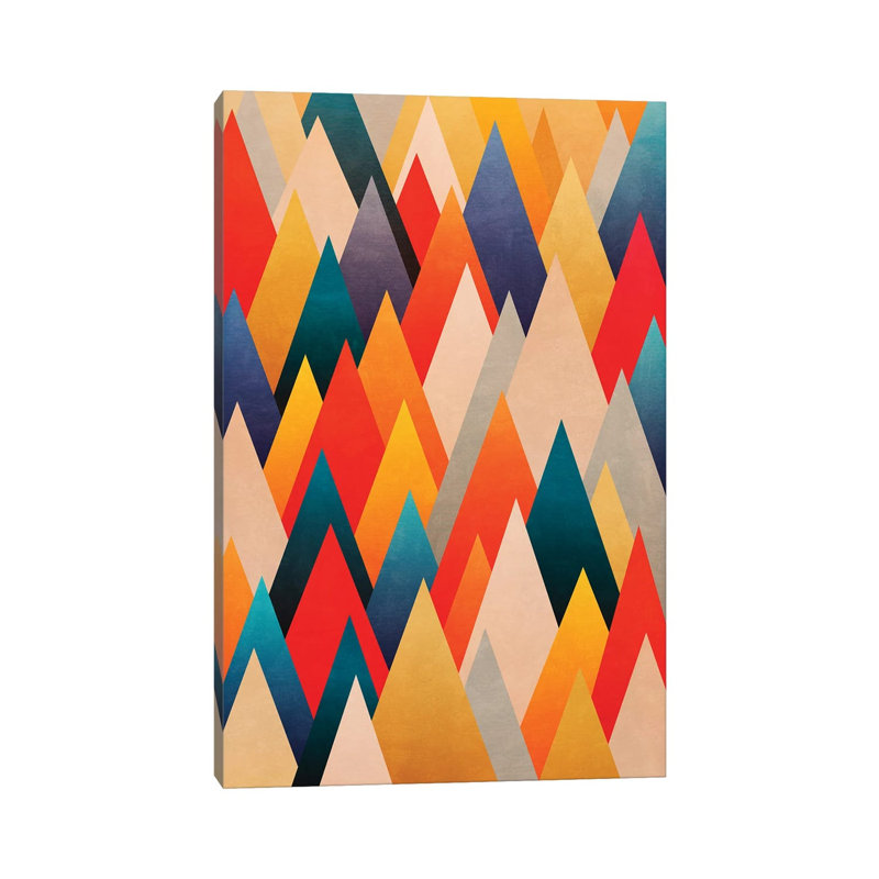 Multiple Triangles by Angel Estevez - Wrapped Canvas Print, 101.6 cm H x 66.04 cm W x 1.91 cm D