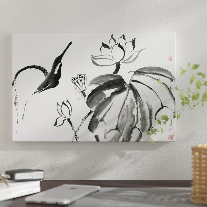 « lotus study i », impression sur toile, H 8 po x l 12 po x P 0,75 po
