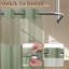 White Waffle Hookless Shower Curtain with Snap on Liner Shower Curtain 180 x 188 cm-841193306