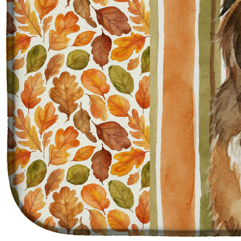 Tapis de séchage d'automne Brown Beardy Collie