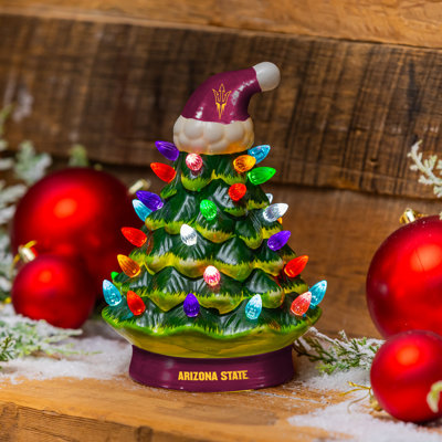 Sapin de Noël en céramique DEL de 20 cm de l'Université d'État de l'Arizona