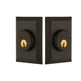 Nostalgic Warehouse New York Plate Double Cylinder Deadbolt