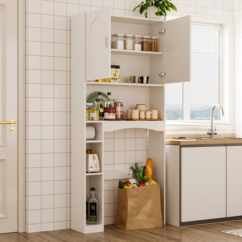 Armoire de cuisine de 70,9 po de hauteur avec tablette réglable