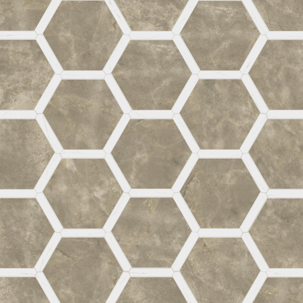 Marcotto Panal 9" x 10" Porcelain Moroccan Wall & Floor Tile