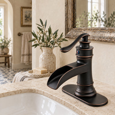 Single-handle Bathroom Faucet with Drain Assembly