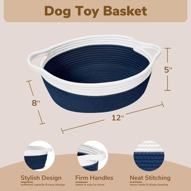 Woven Basket, Baby Gift Basket Storage Bin Under Changing Table,  Basket Organizing For Living Room, Bathroom, Enytraway