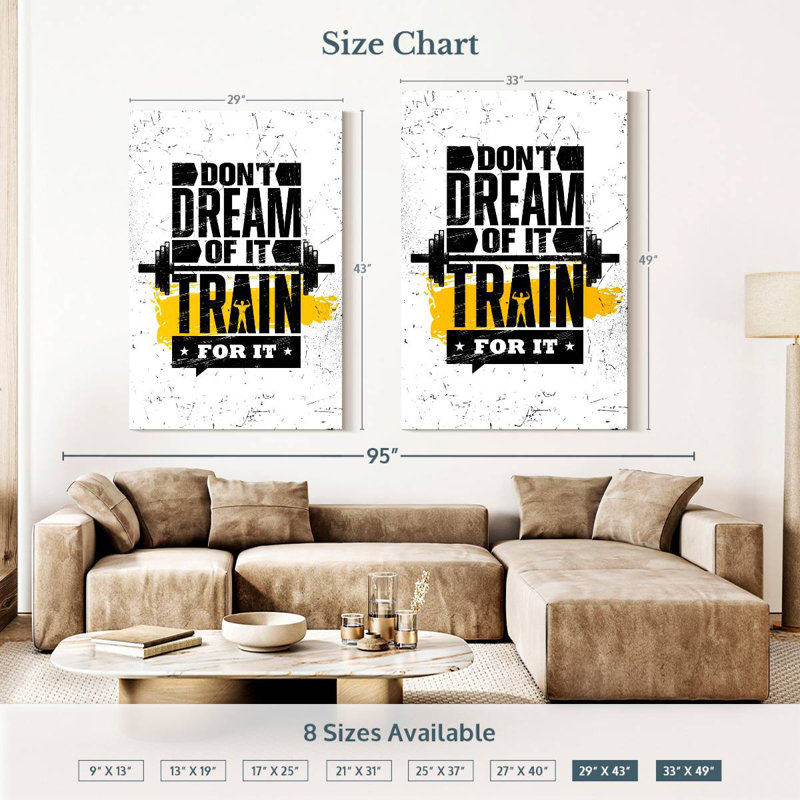 Kema Gym Motivational, 48" H x 32" W