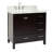 Ariel Cambridge 36 In. Left Offset Vanity With 2 In. Carrara Marble Countertop-105903794