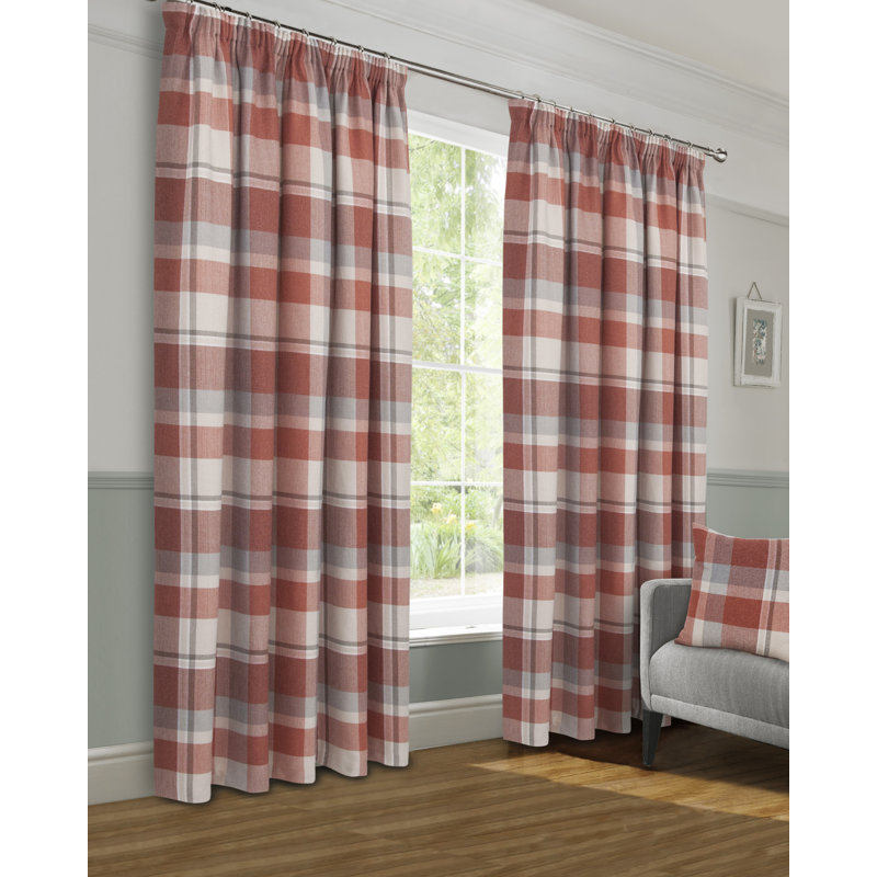 Aved Pencil Pleat Room Darkening Curtains Pair, Width 114 x Drop 137cm, Duck Egg
