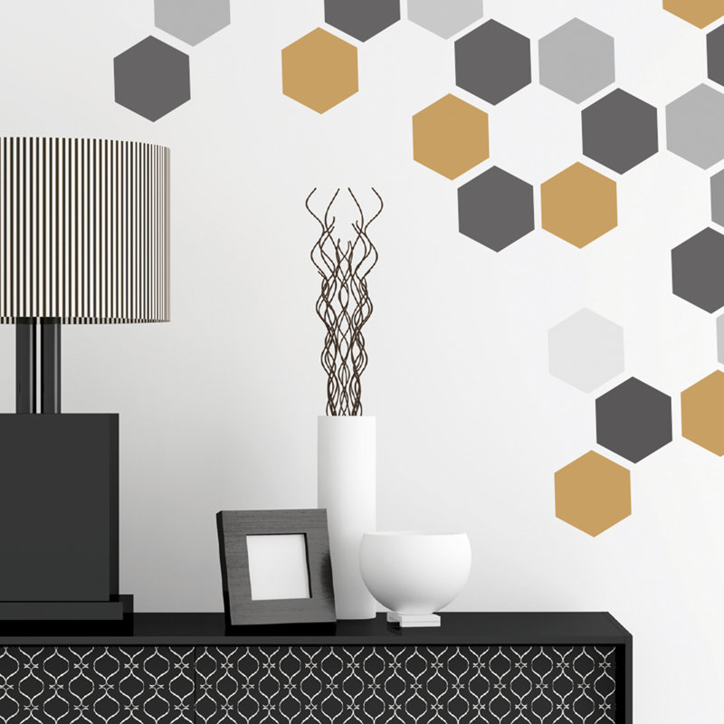Abstract Wall Decal, Yellow