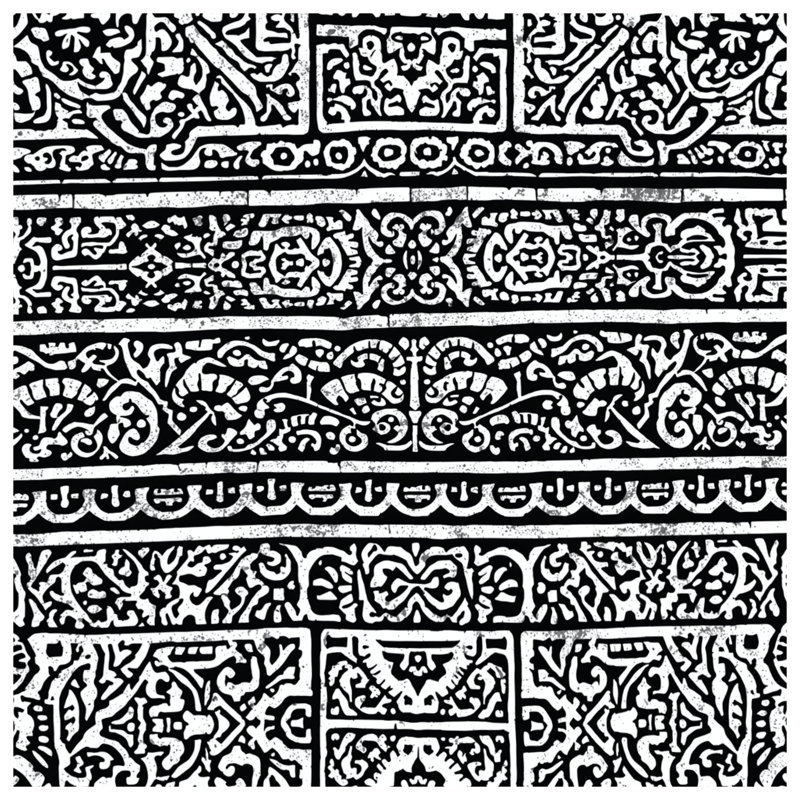 Tapis de bain noir et blanc, L 34 po x L 21 po