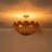 3-Light Rattan Flower-Shape Semi-Flush Mount