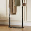 Portant à vêtements autoportant avec base en marbre, portemanteau moderne en arche dorée pour petits espaces, portemanteau robuste en métal, portemanteaux pour suspendre les vêtements dans la chambre à coucher, le placard, l'entrée, la boutique