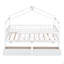 Lit simple en bois avec deux tiroirs-124917716