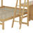 Twin Over Full Wood Bunk Bed With Built-In Desk, 3 Drawers And Ladder-1725138528