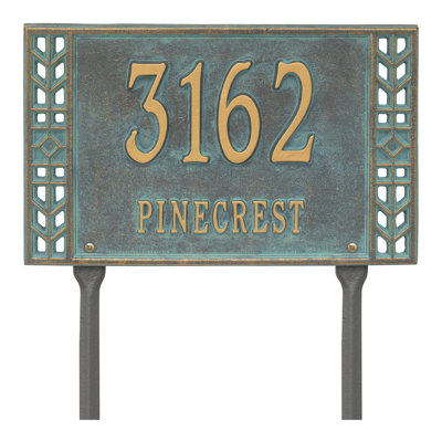Boston Personalized Standard 2-Line Lawn Address Sign
