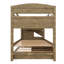 Lit superposé peu encombrant avec lit gigogne, escalier de rangement et garde-robe-515978237