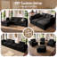 Canapé modulaire en forme de L avec repose-pieds de 108,2 po Cloud, canapé modulaire en forme de L avec repose-pieds 3 places, aucun assemblage requis-131878265