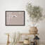 «Flying Cranes with Bamboo Motif in Minimalist Style», affiche rustique encadrée-104787948-104787947