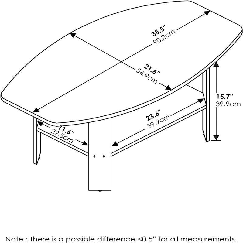 Table basse avec rangement Sarwan, Espresso, Espresso