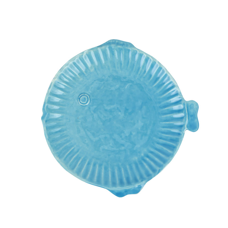Assiette à salade 8,75 po Pesce Serena, Turquoise