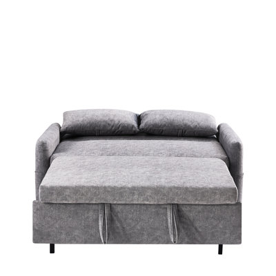 Lit réglable en microfibre gris pour plus de confort avec structure solide
