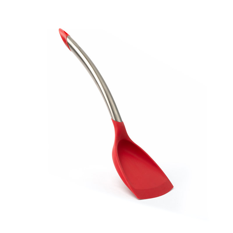 Cuisipro Silicone Wok Turner, Heat and Stain Resistant, Dishwasher Safe, 32cm, Red