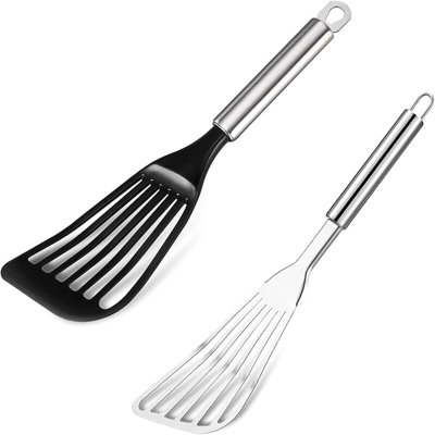 Stainless Steel Slotted Spatula Set for Cooking